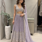 Lilac Pearl Zardozi Lehenga Set
