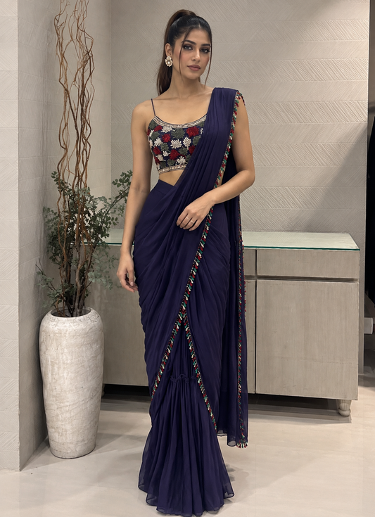 Pre stitched saree 