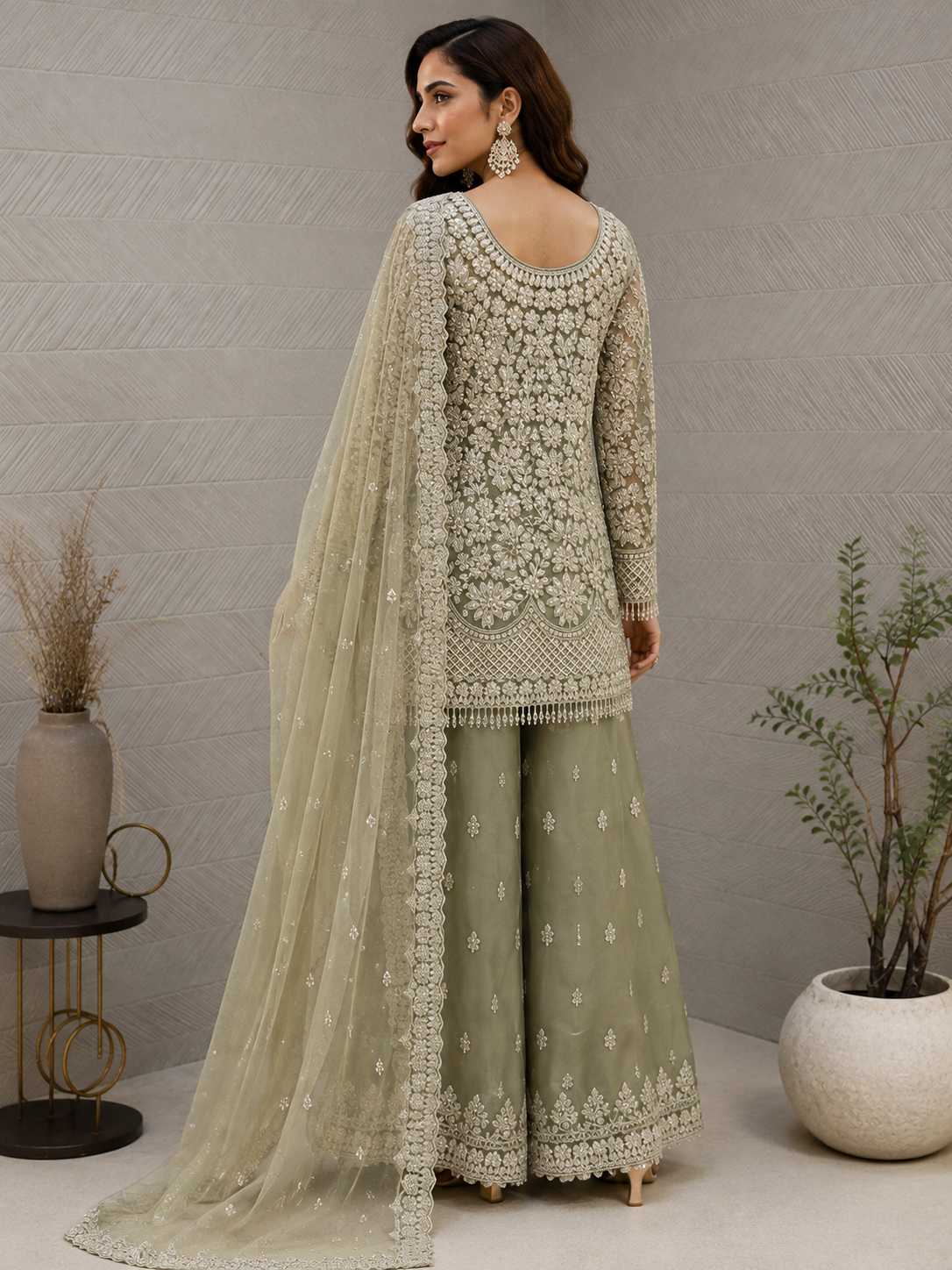 Pista Green Sharara set