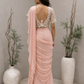 Blush Pink Ruffle Saree