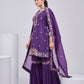 Purple Georgette Sharara Set