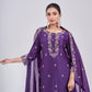 Purple Georgette Sharara Set