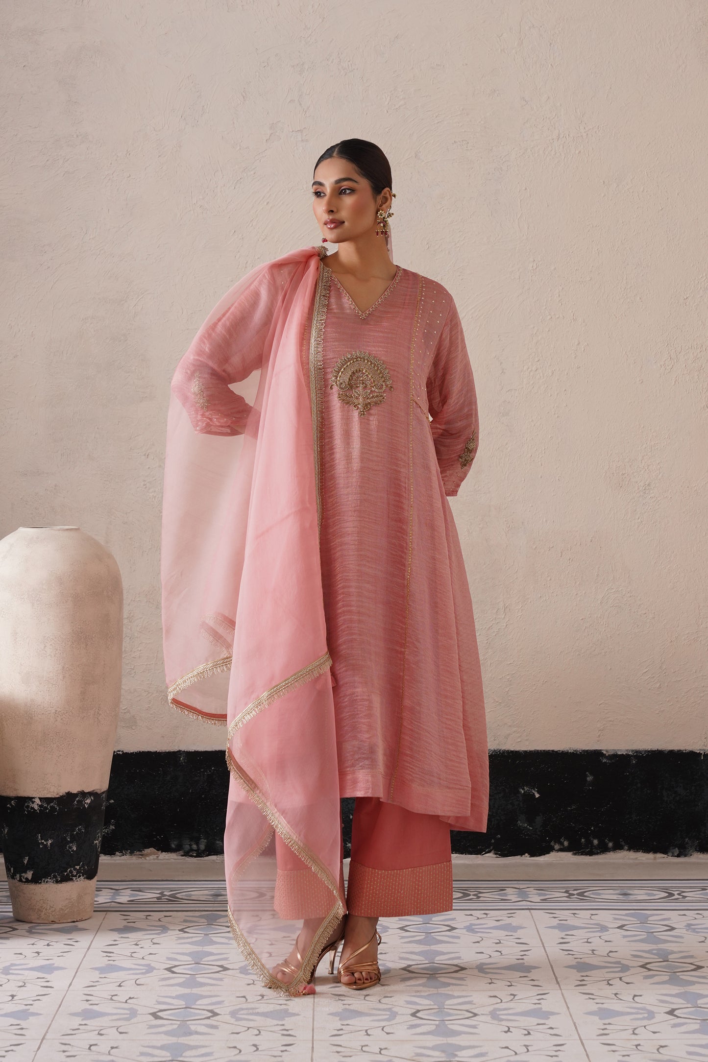 Royal Tissue & Organza Suit Set