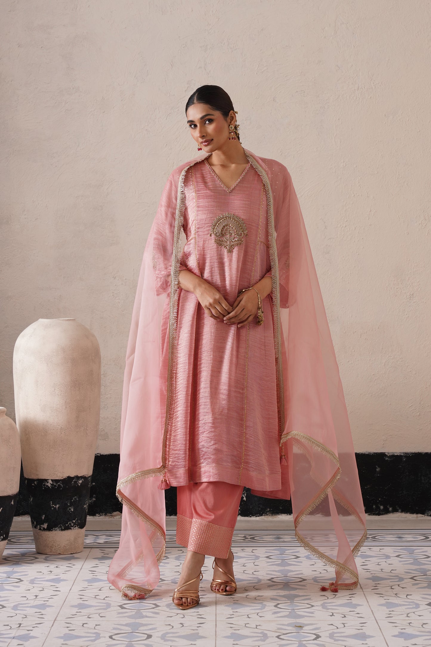 Royal Tissue & Organza Suit Set