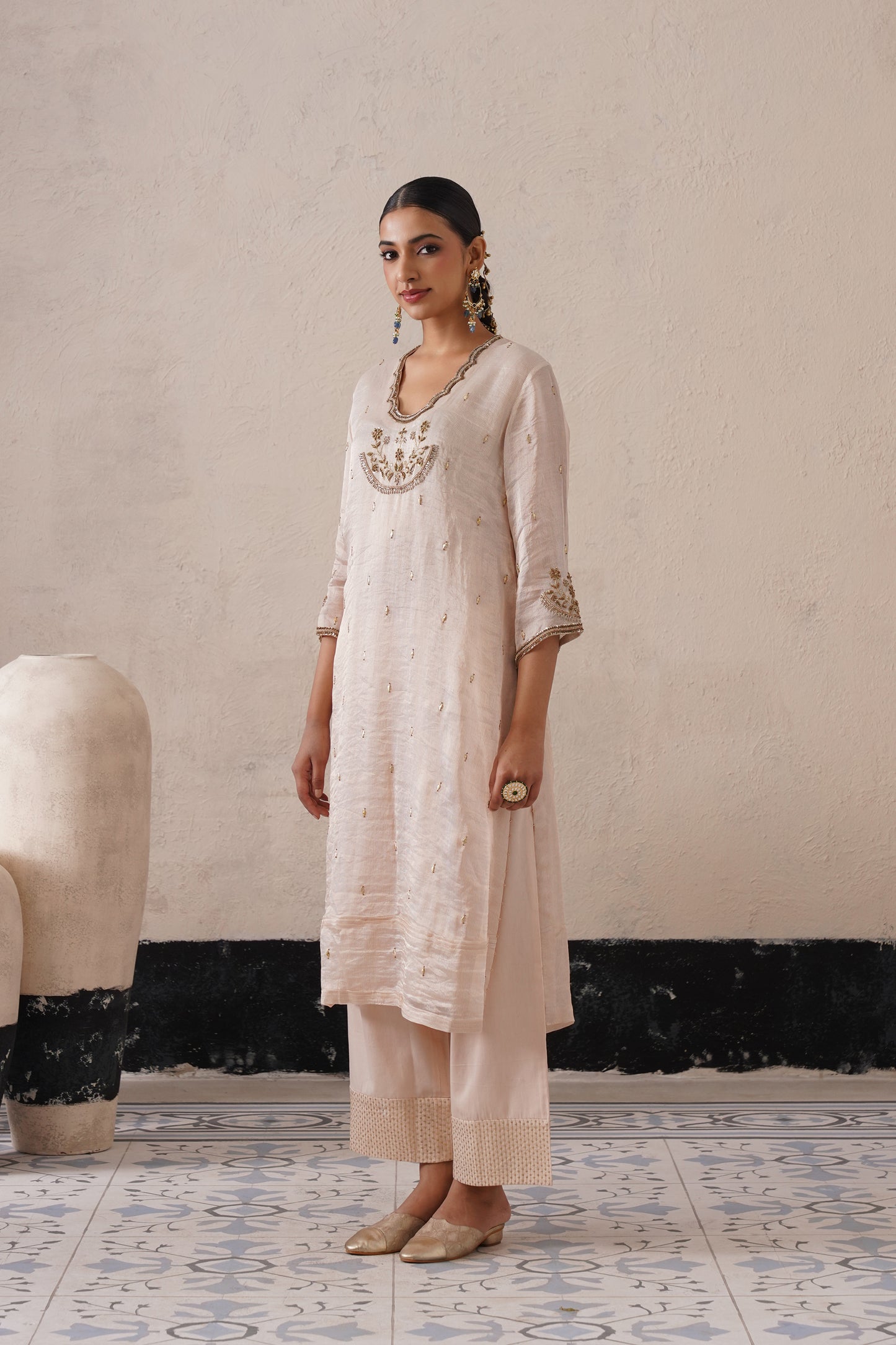 Elysian Ivory Straight Kurta Set