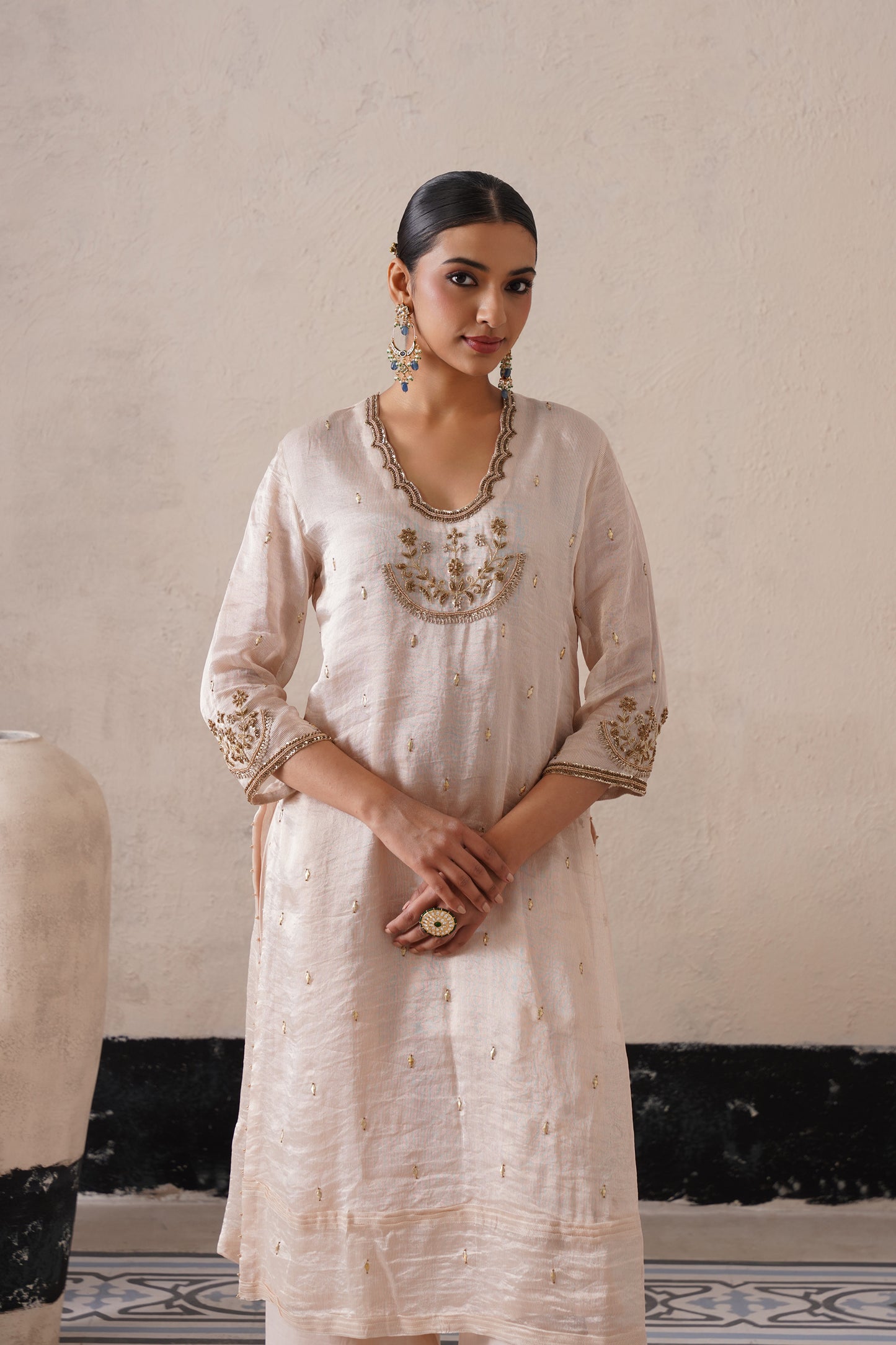 Elysian Ivory Straight Kurta Set
