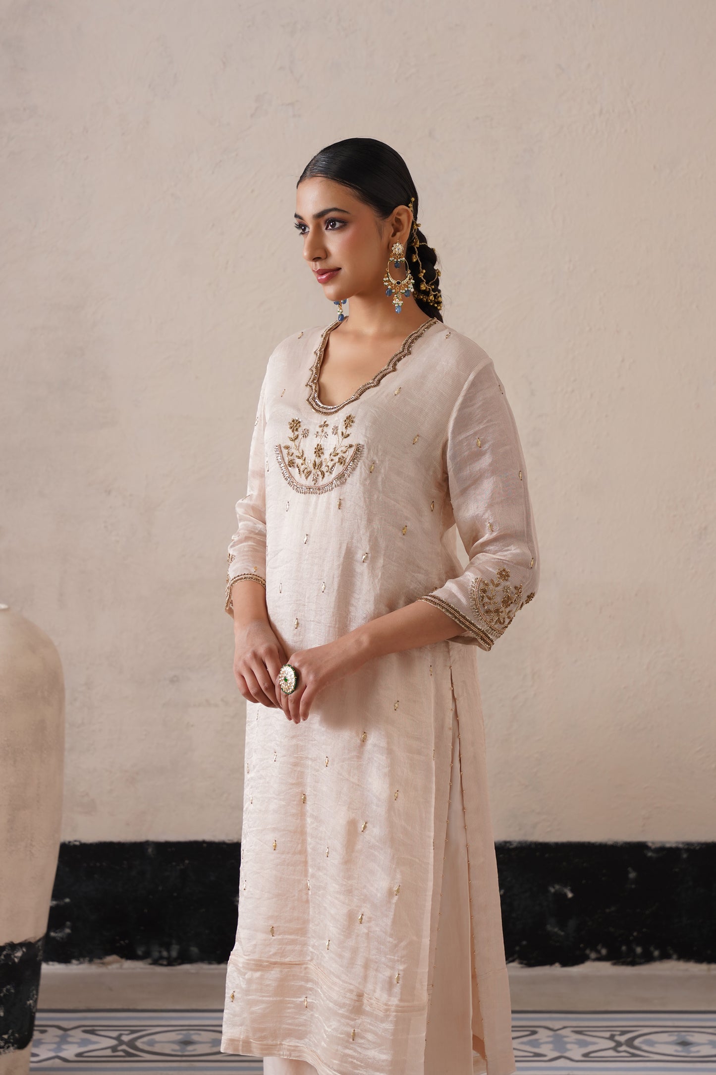 Elysian Ivory Straight Kurta Set