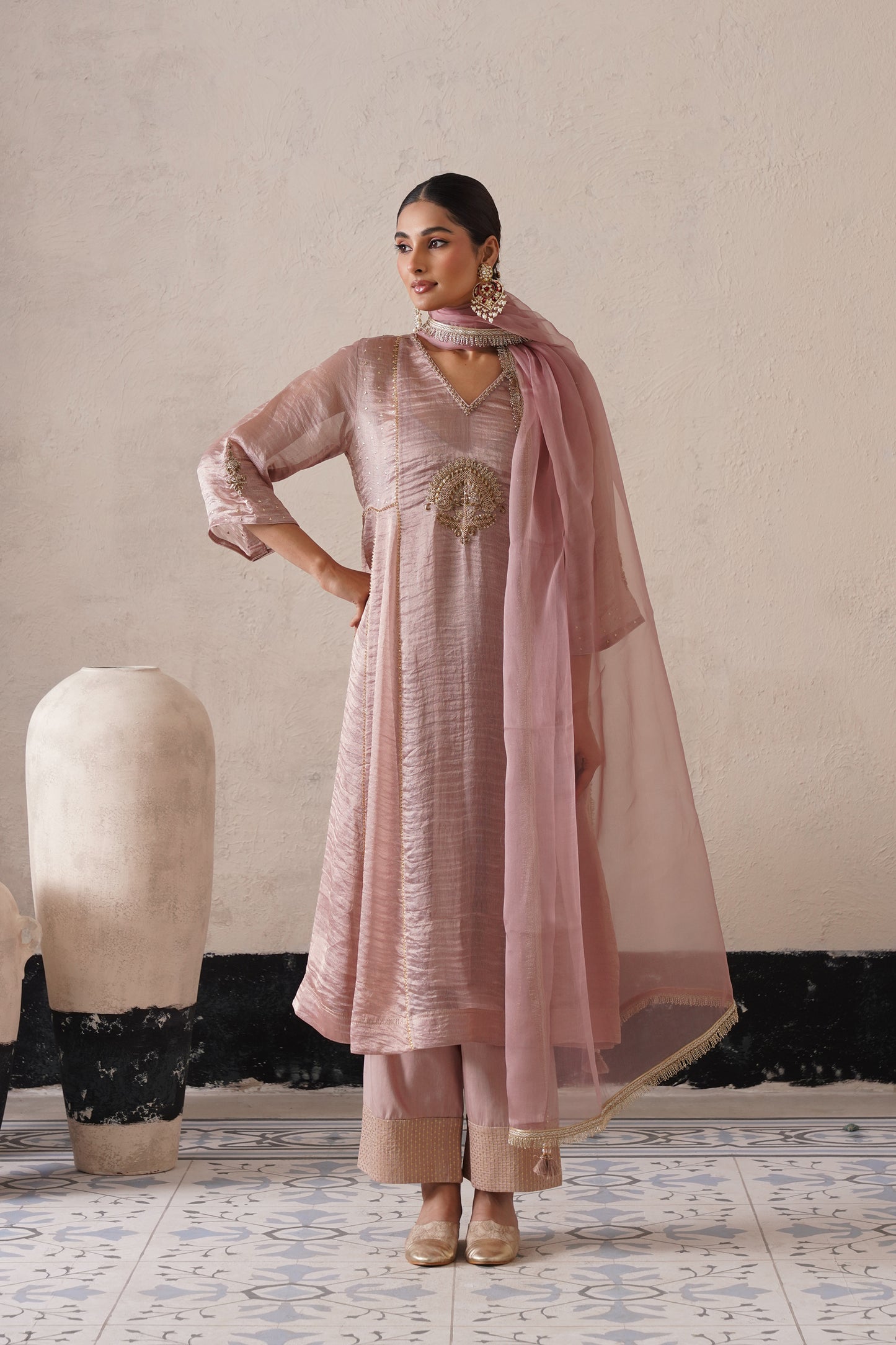 Royal Tissue & Organza Suit Set