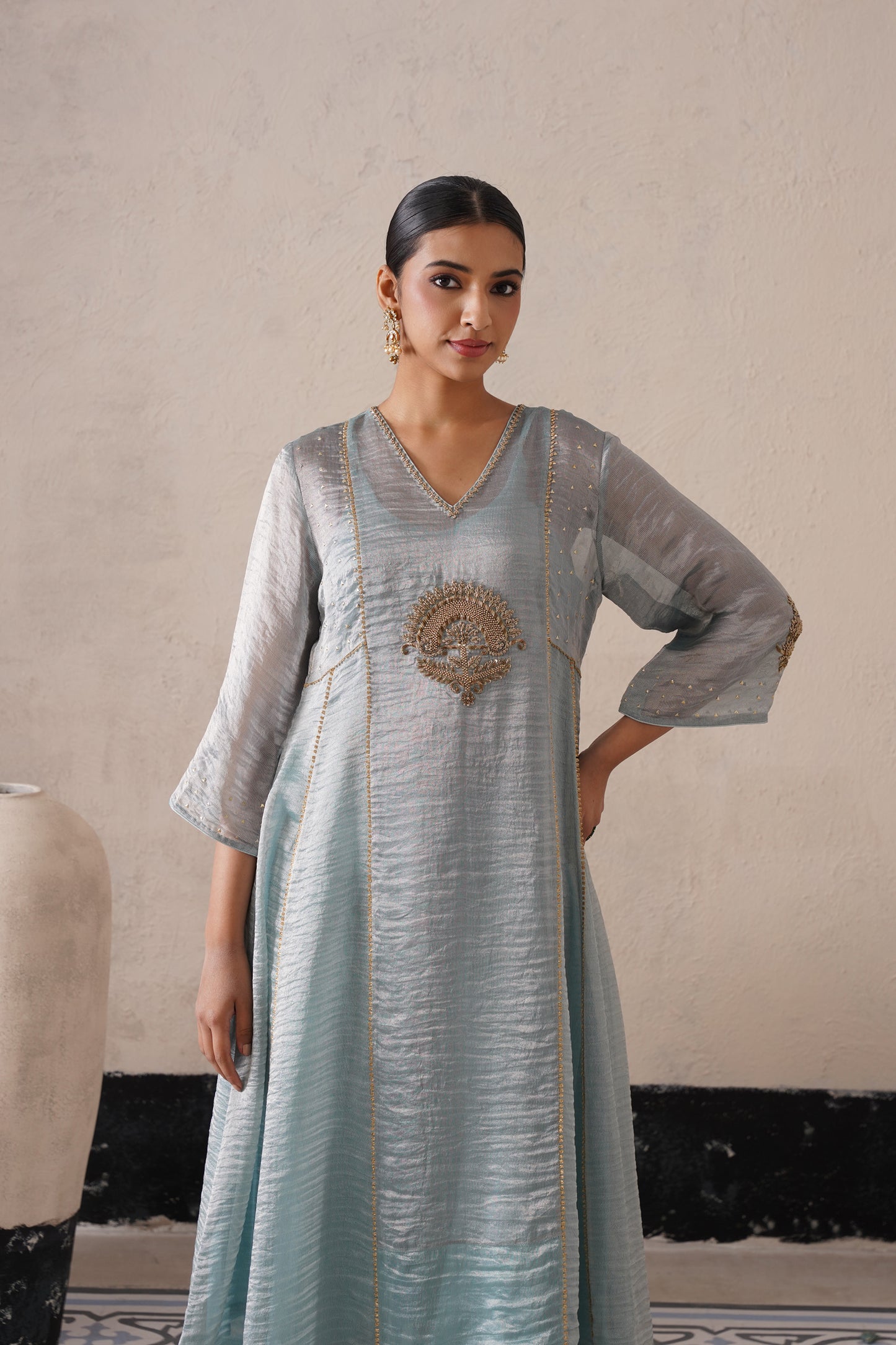 Royal Tissue & Organza Suit Set