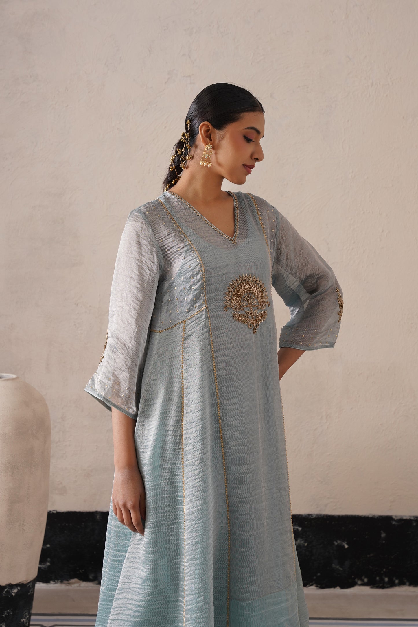 Royal Tissue & Organza Suit Set