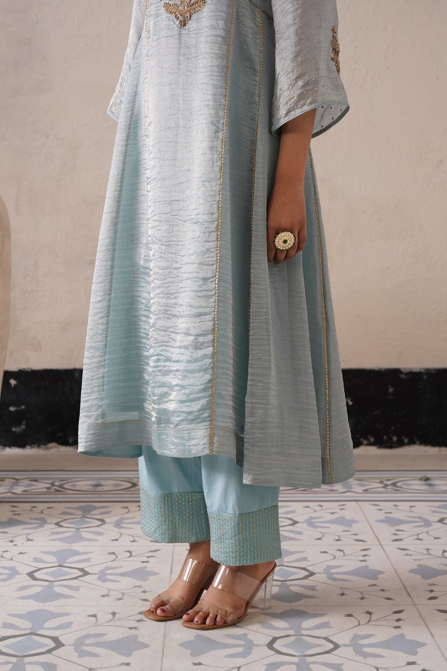 Royal Tissue & Organza Suit Set