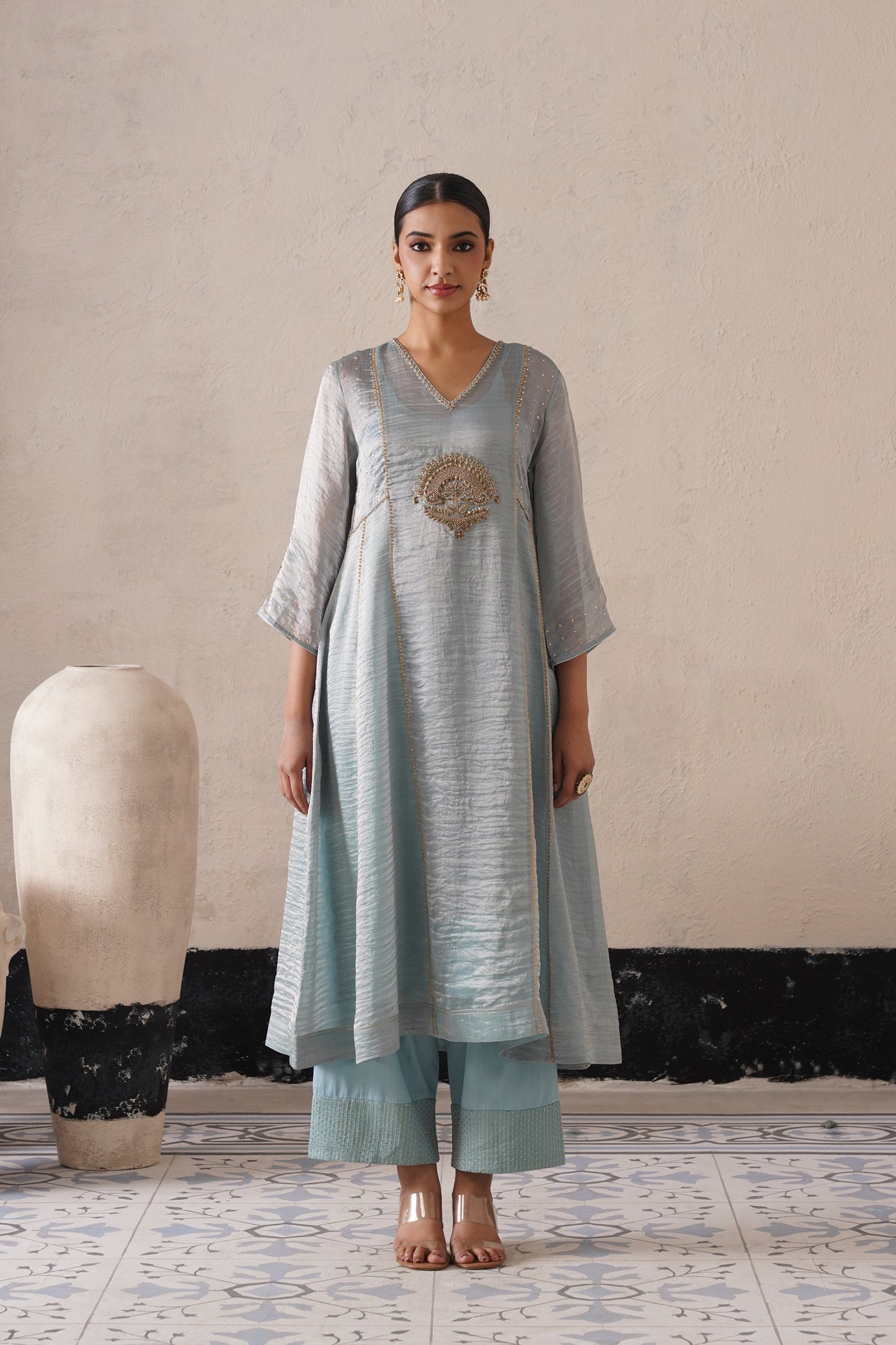 Royal Tissue & Organza Suit Set
