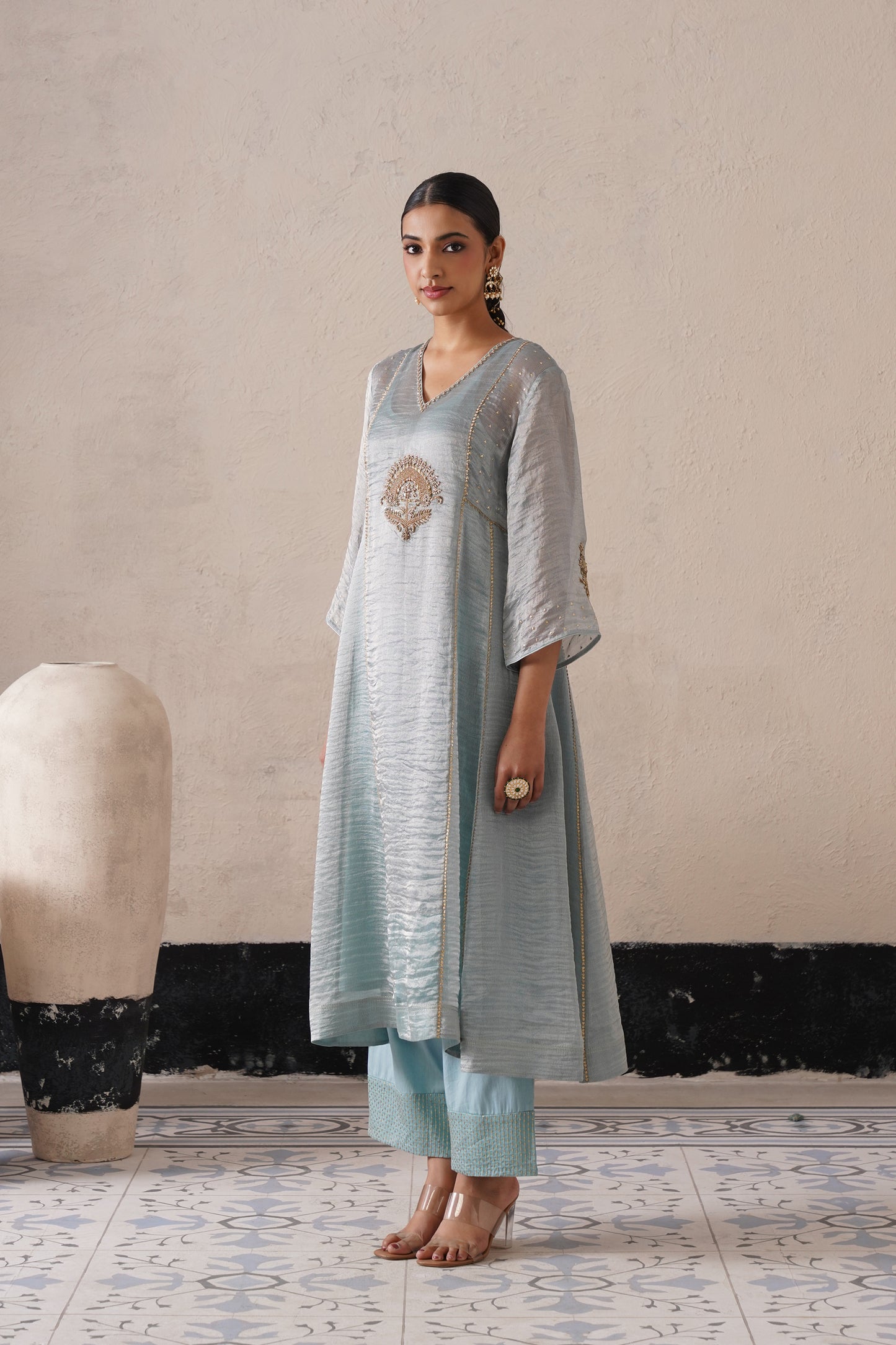 Royal Tissue & Organza Suit Set