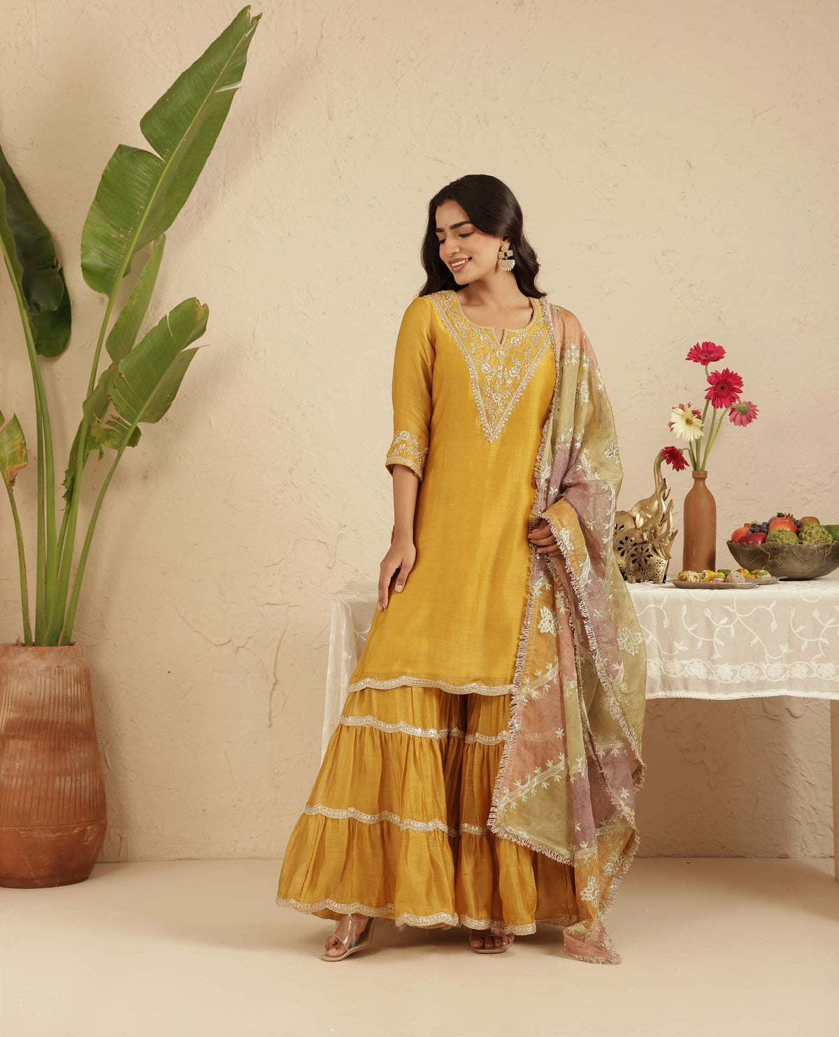 Dull Gold Garara Set