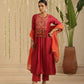 Maroon and Orange Tassle Suit set