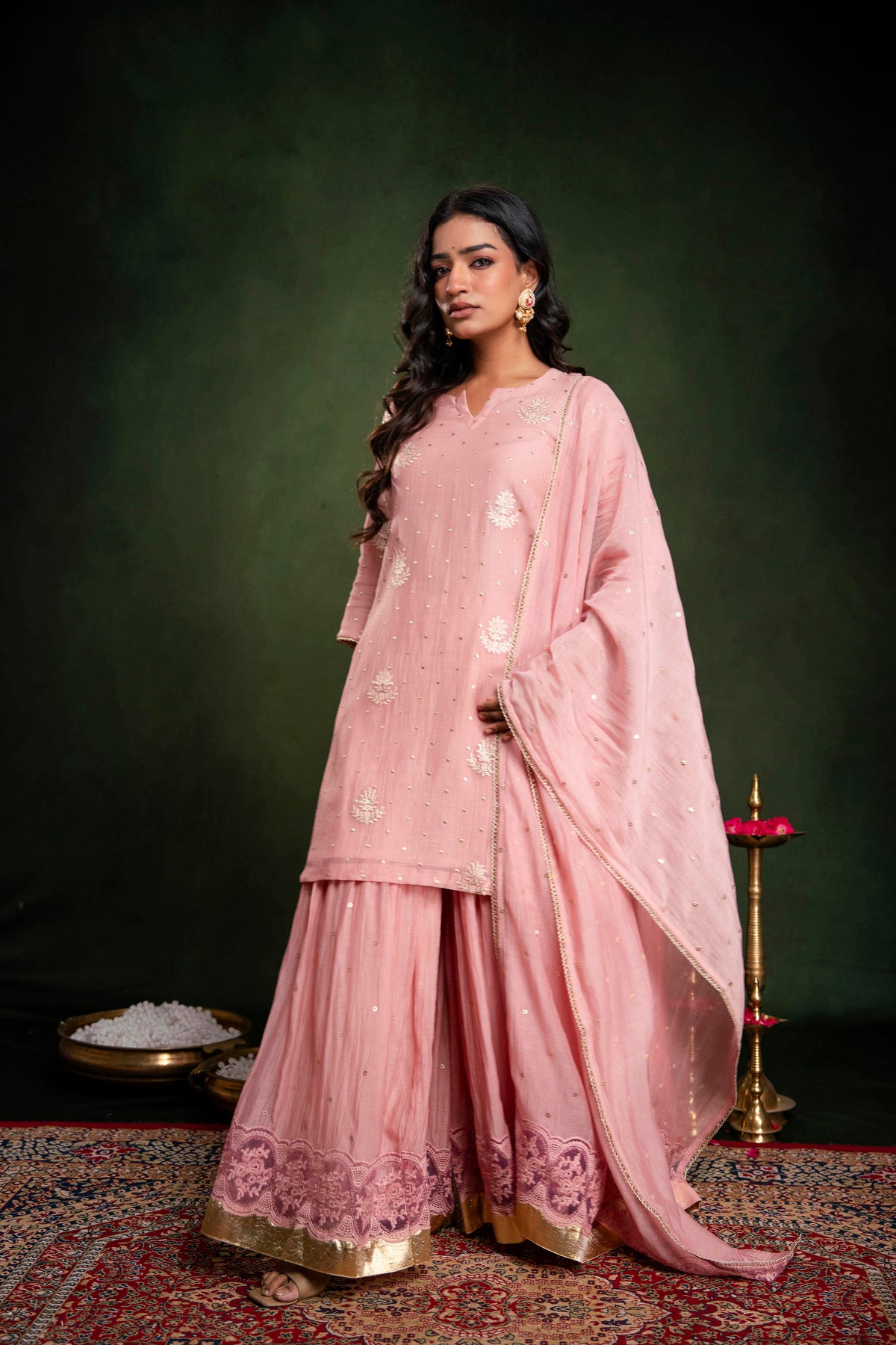 Dusty Peach garara Set