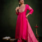 Hot Pink suit with tissue Dupatta