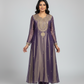 Purple Silk Tissue Dabka Kurta Set