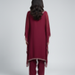 Deep Fuschia Georgette Kaftan Dhoti Set