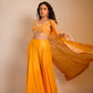 Embellished Plazzos set with Cape