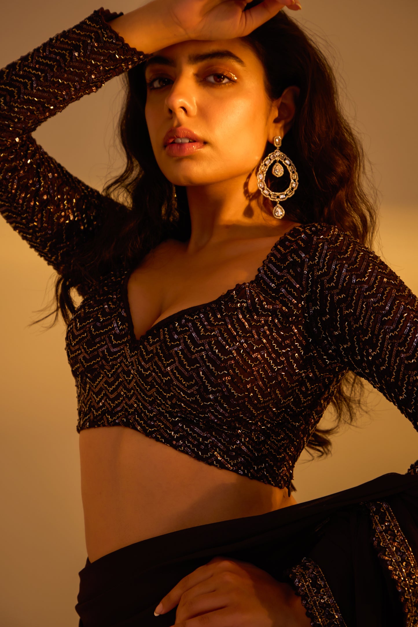 Embellished Pre Draped Saree
