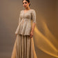 Embellished Peplum Sharara set
