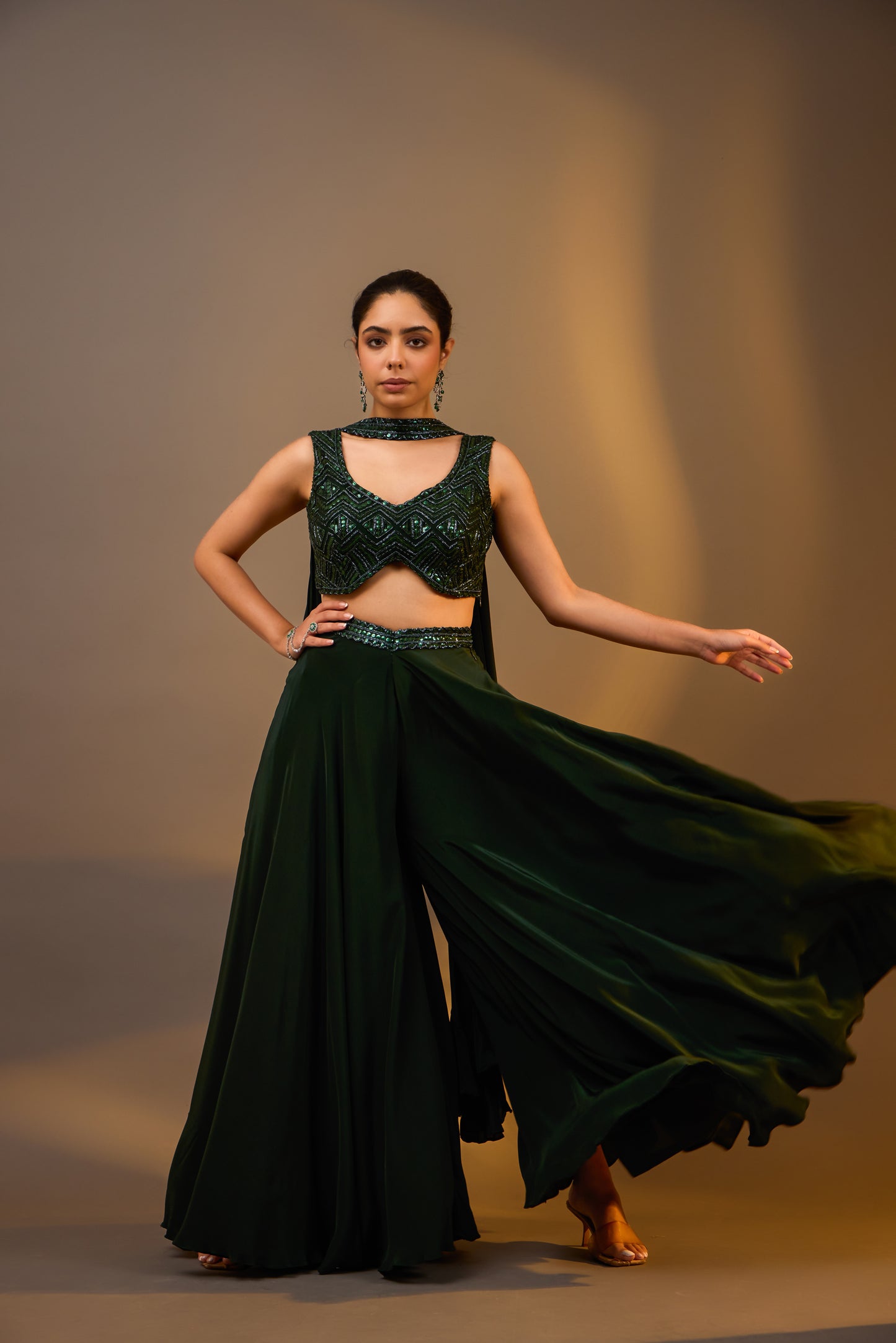 Embellished Sharara set with Dupatta