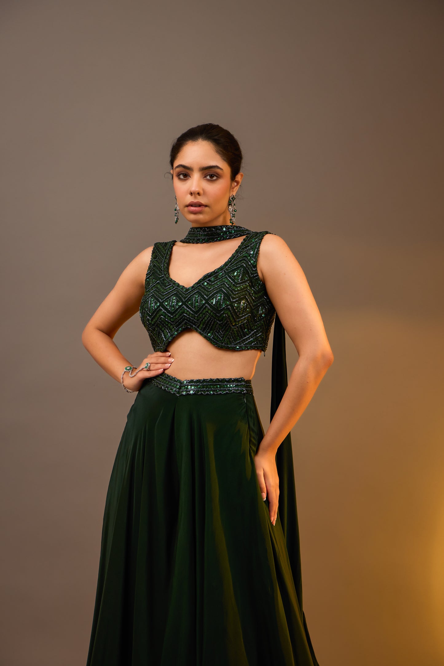 Embellished Sharara set with Dupatta