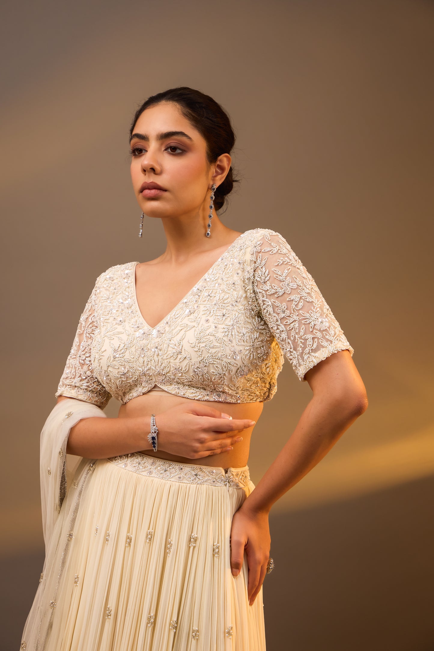 Embellished Lehenga Choli with Dupatta