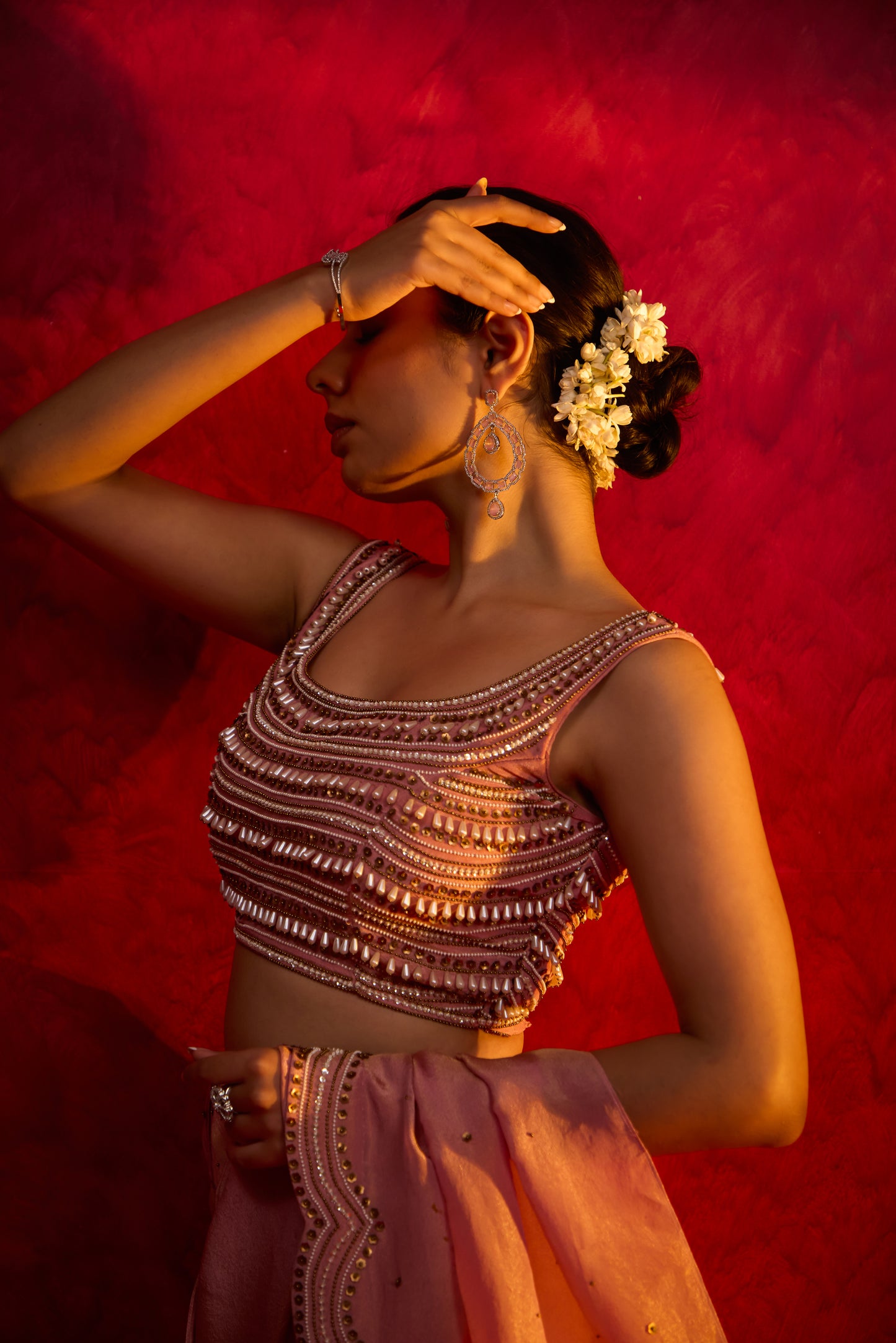 Embellished Pre Draped Saree
