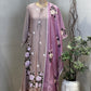 Mauve floral kurta set