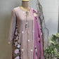 Mauve floral kurta set