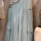 Ice Blue Sharara set