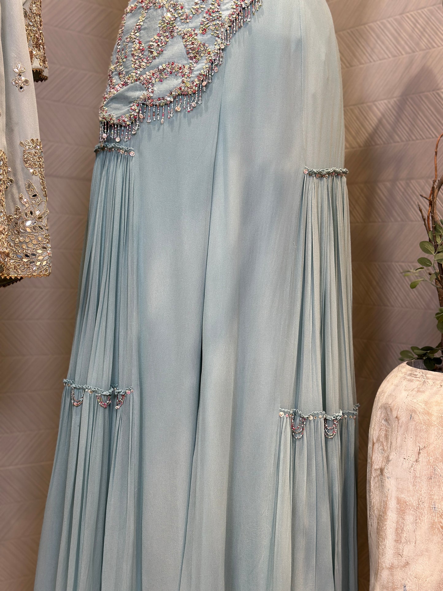 Ice Blue Sharara set