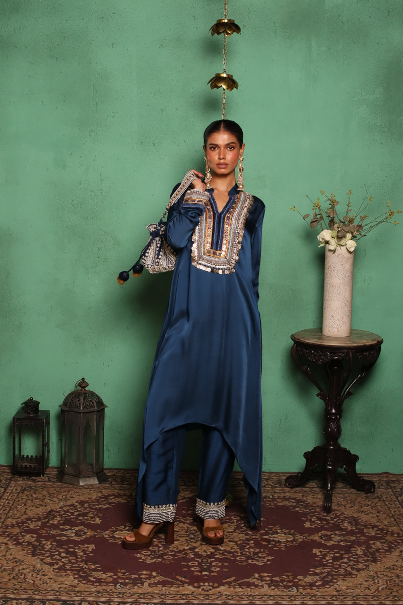 Coin Kurta(Royal Blue)