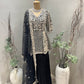 Midnight black Sharara set