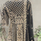 Midnight black Sharara set