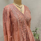 Blush rose embroidered Sharara set