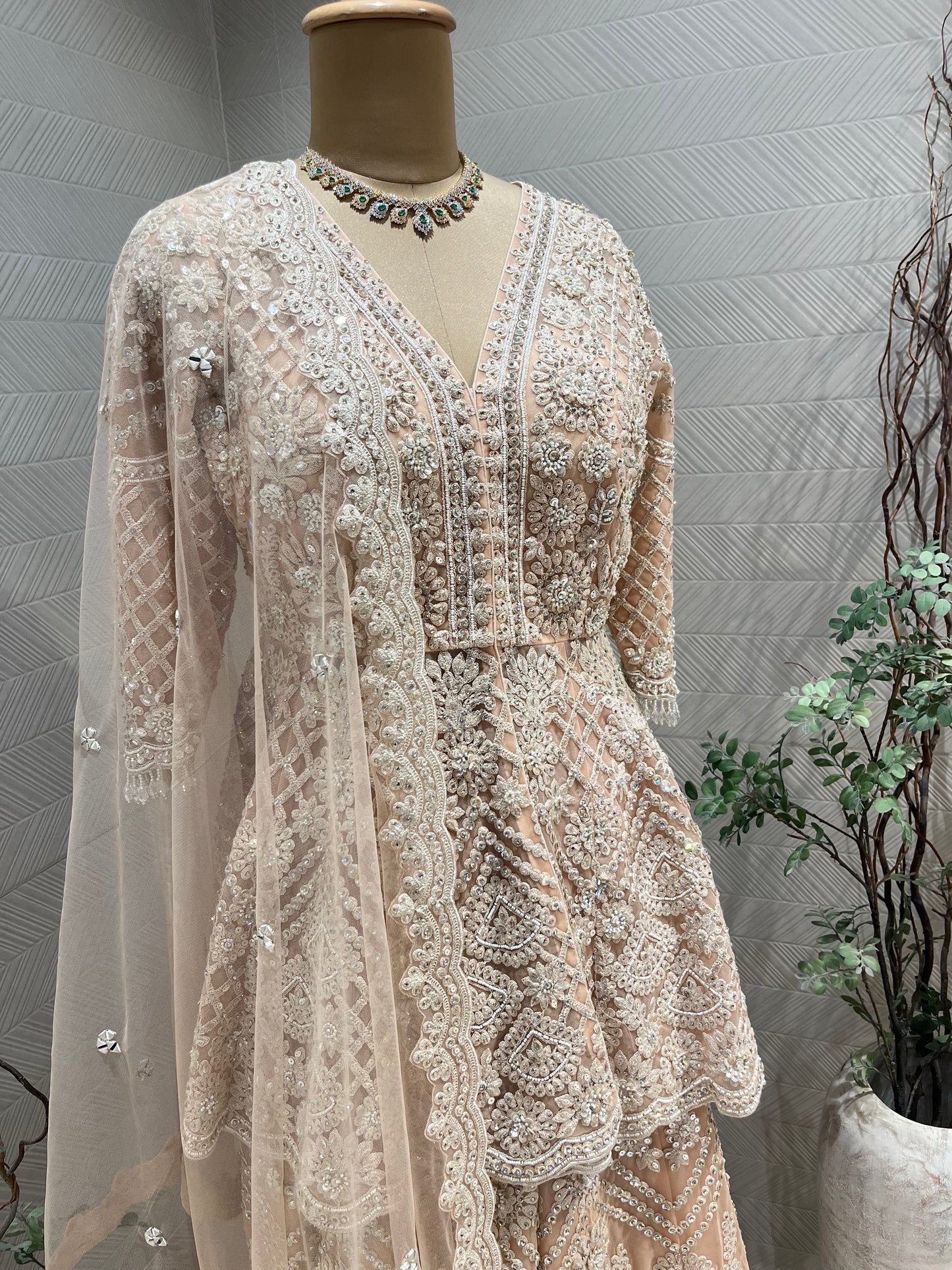Blush Peach Sharara Set