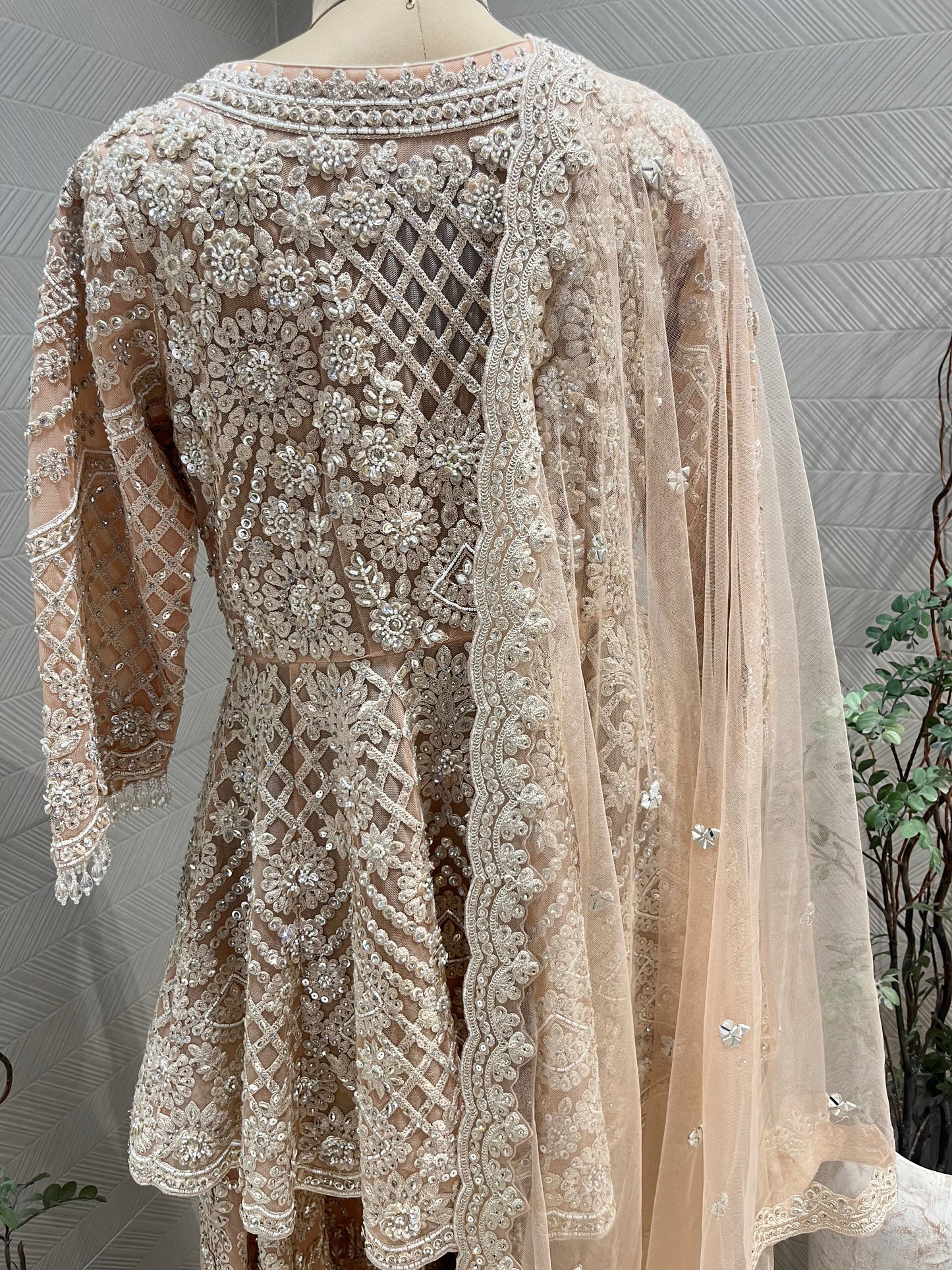 Blush Peach Sharara set