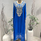 Royal Blue leather work Kaftan