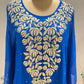 Royal Blue leather work Kaftan