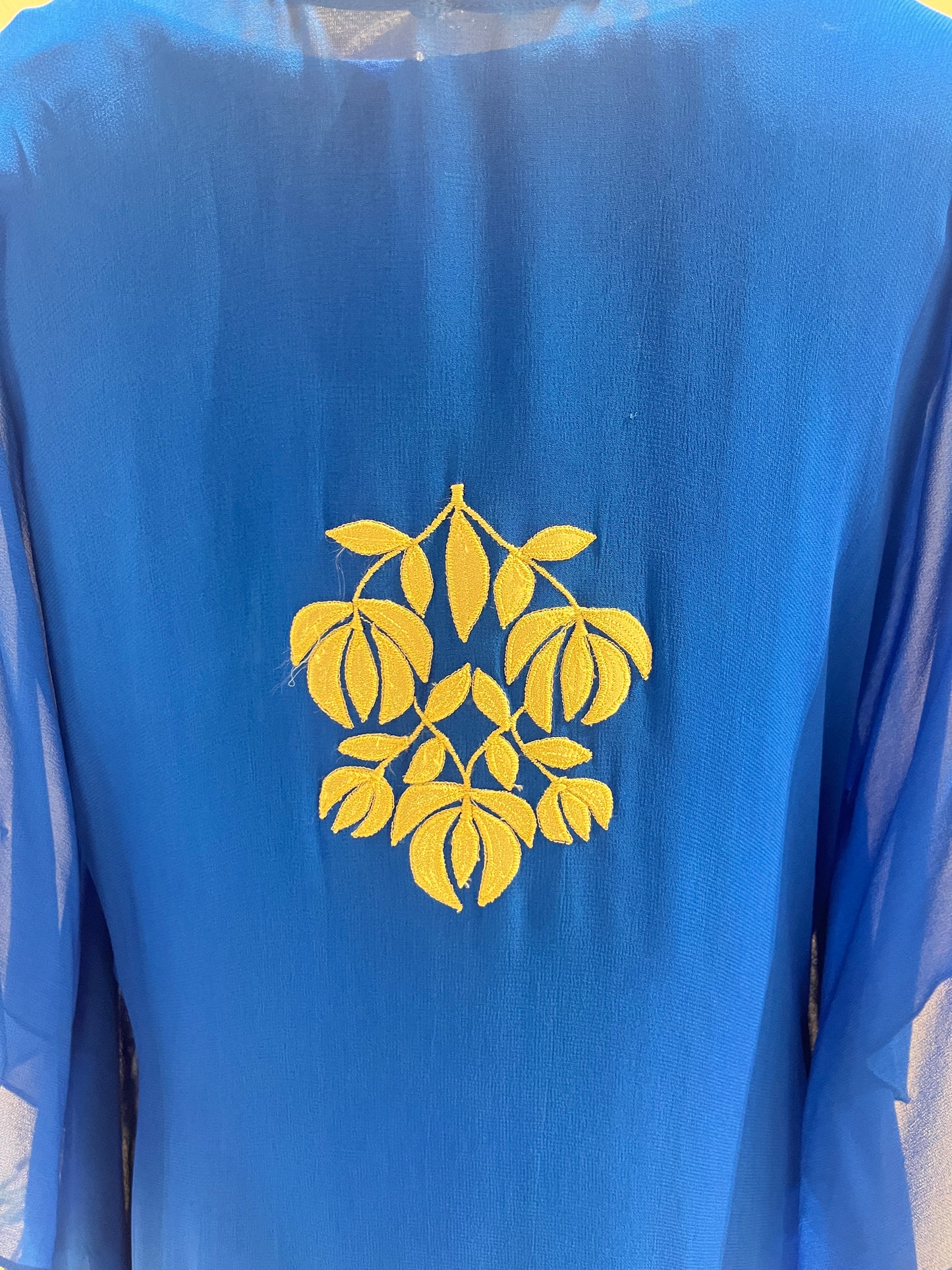 Royal Blue leather work Kaftan