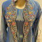 Blue Tissue Jacket Set