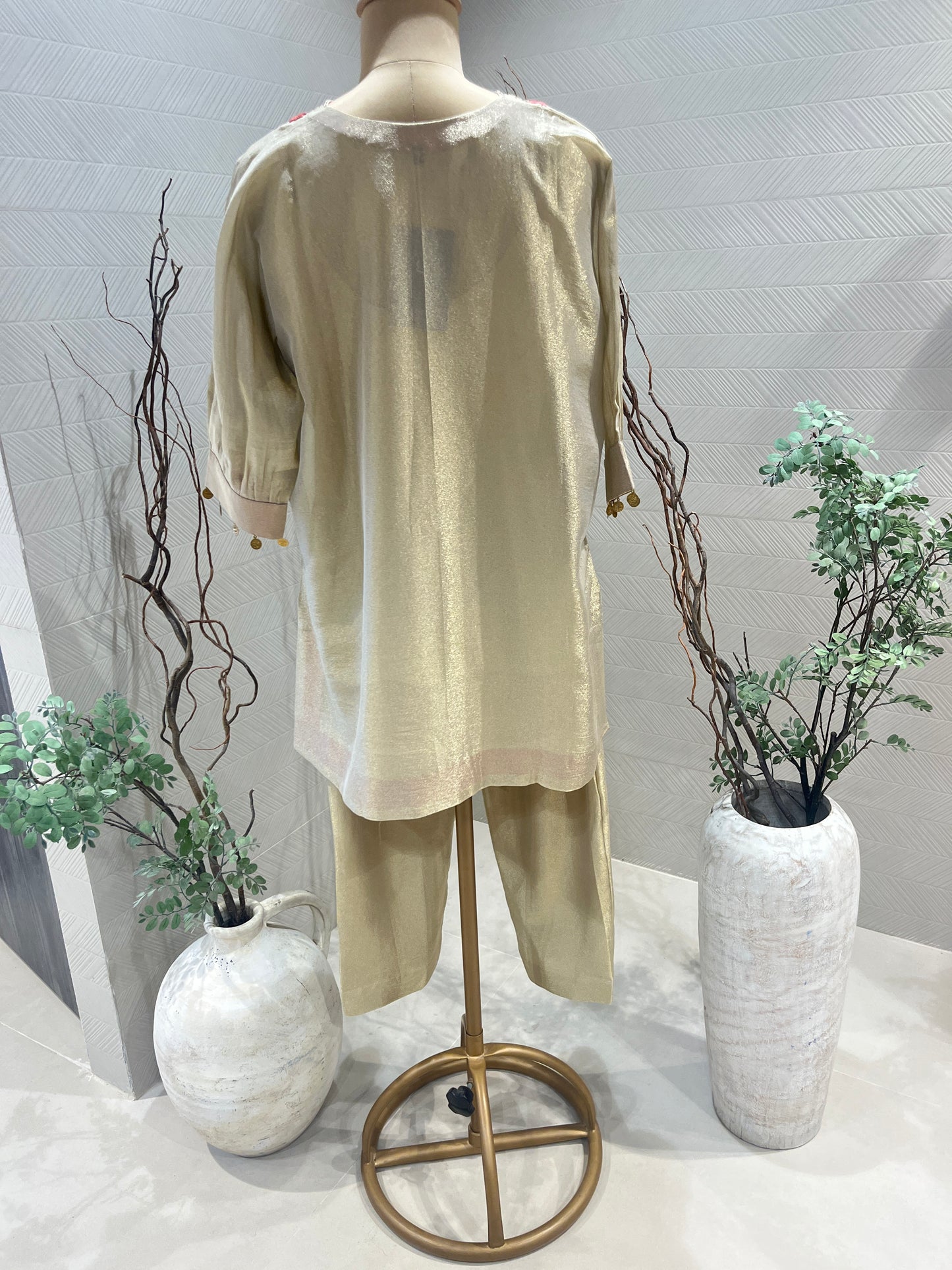 Gold Tissue Co-ord Set