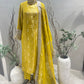 Yellow Kanjivaram Kurta Set