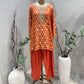 Orange Banrasi Co - ord Set