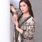 Black White printed dhoti set