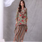 High Low Heavy Neckline Green Bohemian Set &nbsp;