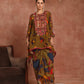 Olive Printed Kutch Skirt Set